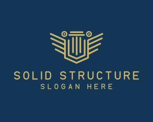 Pillar Column Shield logo design