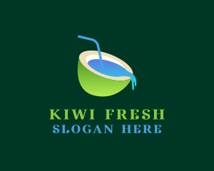 Coconut Water Juice logo design