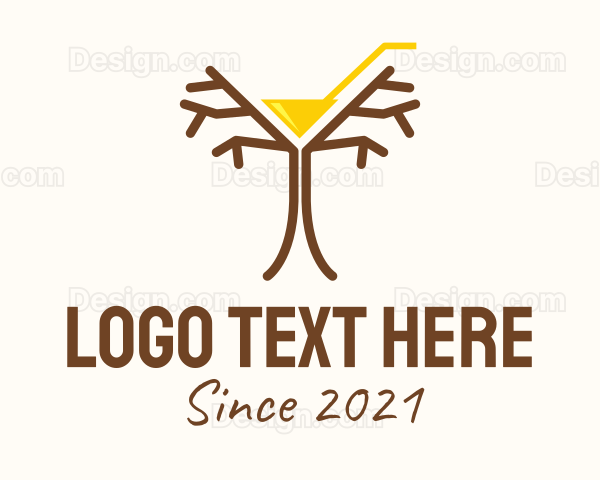 Tree Martini Glass Logo