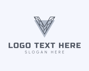 Abstract Modern Letter V Logo