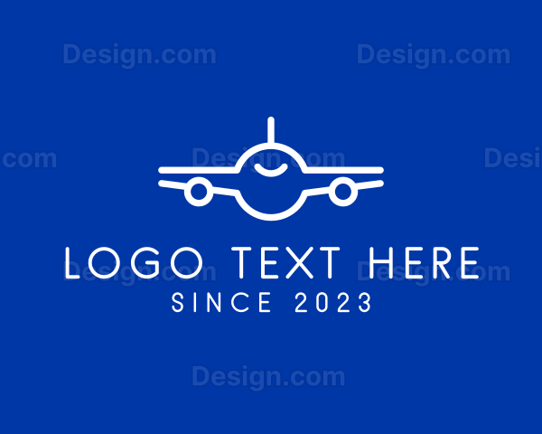 Minimalist Airplane Travel Logo