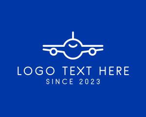 Minimalist Airplane Travel logo