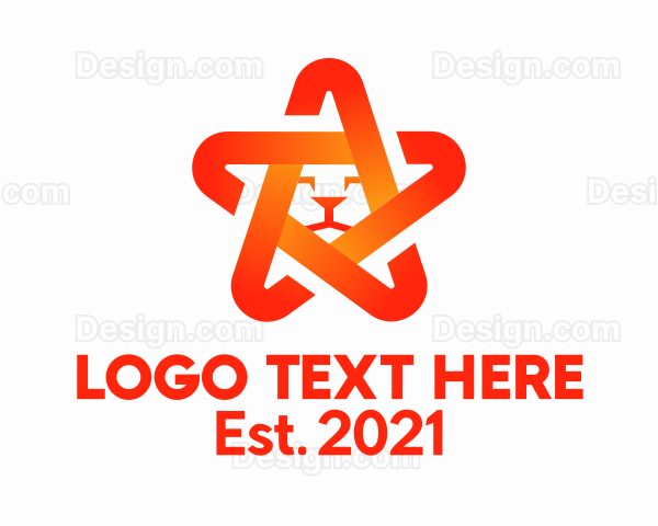 Orange Star Lion Logo