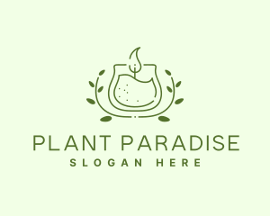 Relaxation Plant Candle logo design