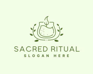 Relaxation Plant Candle logo design