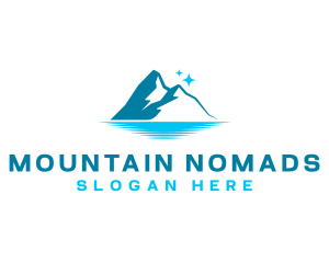 Mountain Iceberg Peak logo design