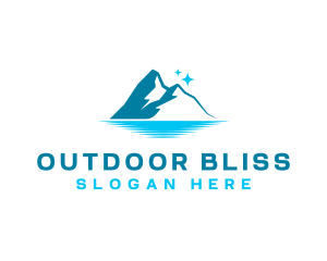 Mountain Iceberg Peak logo design