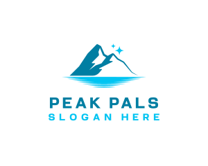 Mountain Iceberg Peak logo design