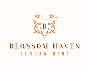 Deluxe Floral Wreath logo design