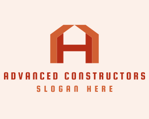 Orange Letter A Architecture logo design