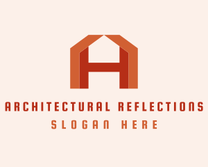 Orange Letter A Architecture logo design