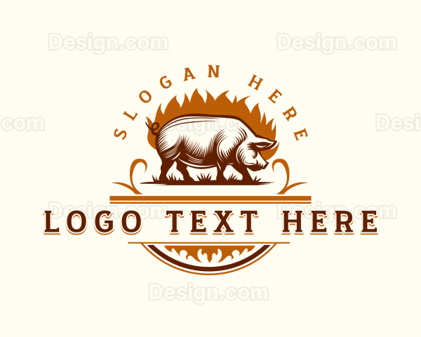 Pork Grill Barbecue Logo