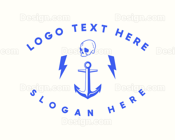 Anchor Skull Marine Logo