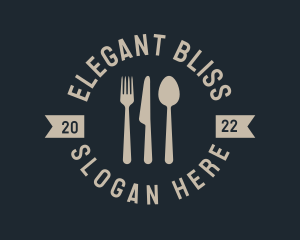 Food Dining Emblem Wordmark logo