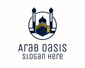 Islamic Mecca Kaaba Mosque logo design