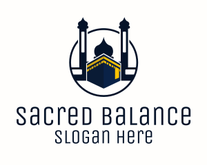 Islamic Mecca Kaaba Mosque logo design