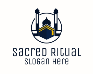 Islamic Mecca Kaaba Mosque logo design