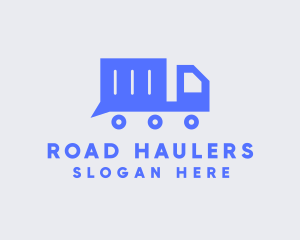 Blue Truck Messaging logo design