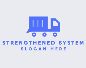 Blue Truck Messaging logo design