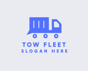 Blue Truck Messaging logo design