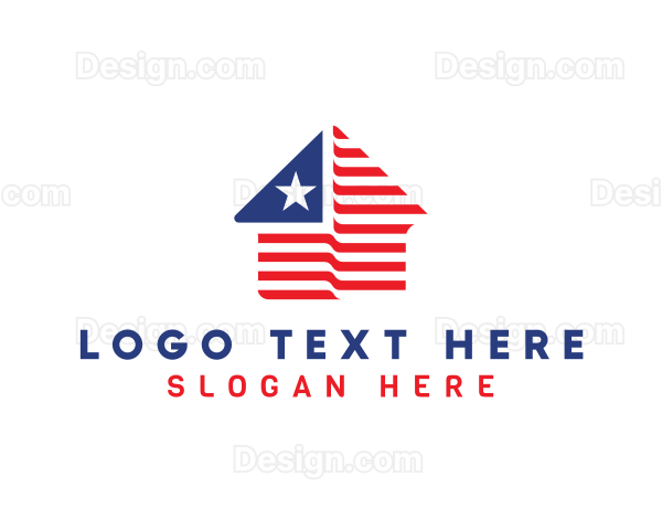 USA House Flag Logo
