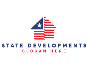 USA House Flag logo design