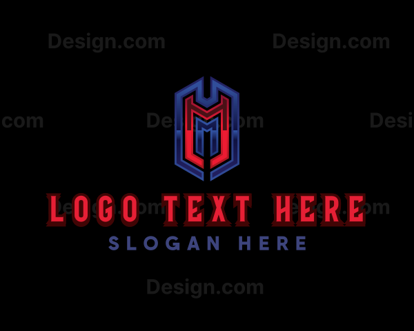 Digital Tech Gaming Letter M Logo