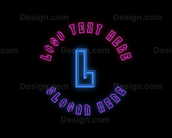 Glow Neon Gaming Logo