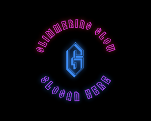 Glow Neon Gaming logo design