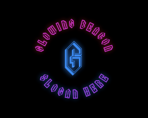 Glow Neon Gaming logo design