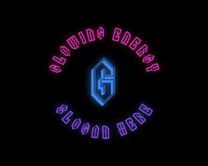 Glow Neon Gaming logo design