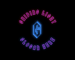 Glow Neon Gaming logo design