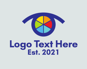 Twitter - Multicolor Contact Lens logo design