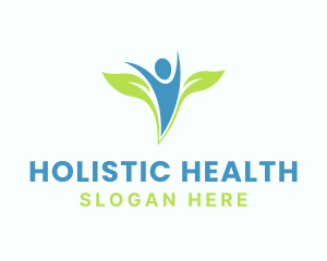 Leaf Wings Healthy Man logo