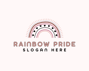 Preschool Rainbow Boho logo design