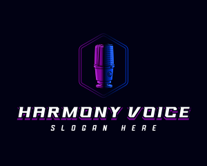 Podcast Studio Microphone logo design