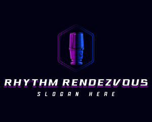 Podcast Studio Microphone logo design