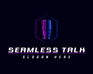 Podcast Studio Microphone logo design