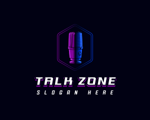 Podcast Studio Microphone logo design