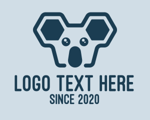 Geometric Koala Animal logo