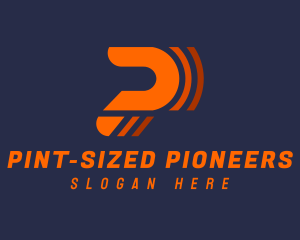 Logistics Signal Letter P logo design