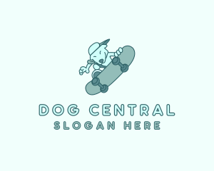 Pet Dog Skateboard logo design