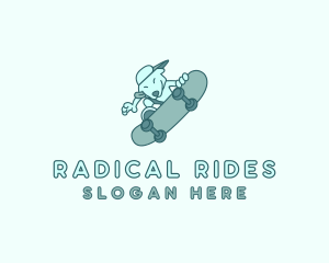 Pet Dog Skateboard logo design