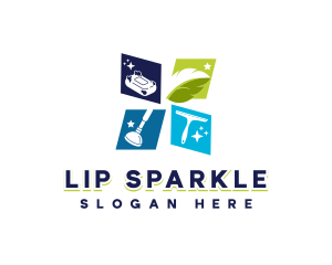 Sparkling Cleaning Tools logo design