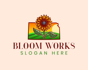 Sunflower Farm Kansas logo design