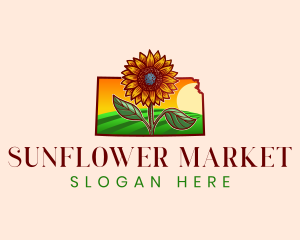 Sunflower Farm Kansas logo design