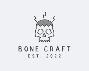 Punk Skull Bone logo design