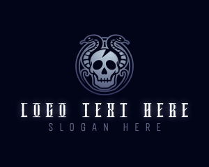 Skull Serpent Snake logo