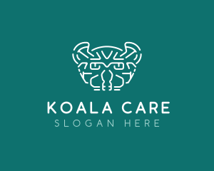 Cute Abstract Koala logo design