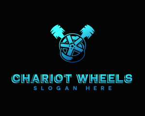 Wheel Piston Restoration logo design